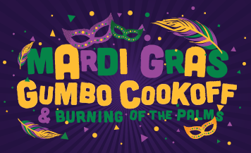 2025-03_MardiGras_Event Mardi Gras celebration at Good Shepherd with festive decorations, masked masks, live music, and community gathering.